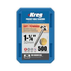 Kreg 1-1/4" Pocket Hole Screw Coarse-500/Pack