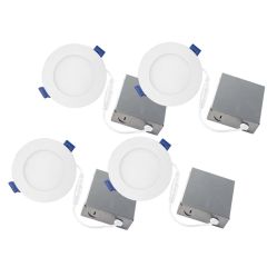 1/2'' Matte White Slim Recessed Fixture