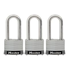 1-3/4" Wide Laminated Padlock with 2" Shackle-3/Pack
