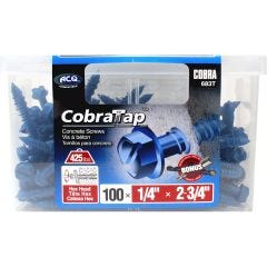 Concrete Screw Hex Head 1/4" x 2-3/4" + Drill Bit/Driver