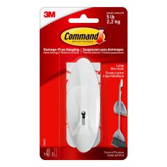 Command Large Wire Hook, White
