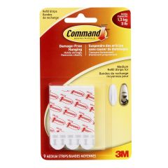 Command™ Medium Refill Strips, White