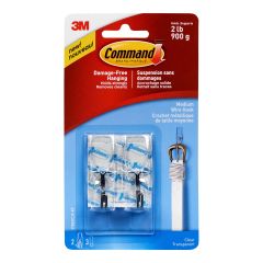 Command™ Medium Wire Toggle Hook, Clear