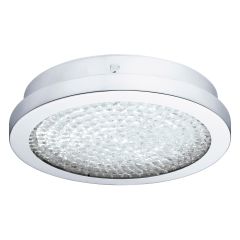 11" LED Arezzo Flushmount Chrome with Glass and Crystals