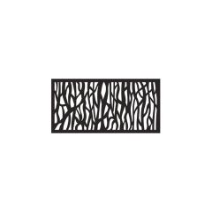 Sprig Decorative Panel - Black
