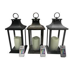 Led Candle Lantern With Remote-3/Set