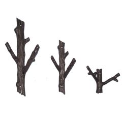 2 Branch Hook Small Black