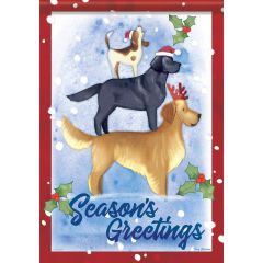 Christmas Dogs Garden Flag
