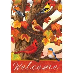 Songbird Gathering Welcome Garden Flag
