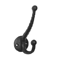 Double Hook Rustic Black