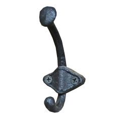 Diamond Base Double Hook Black