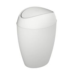 Twirla Waste Can in Metallic White
