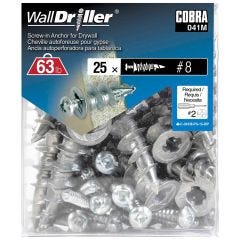 Walldriller #8l Zinc + Screws