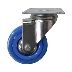 3" Blue Swivel Caster in Chrome Finish