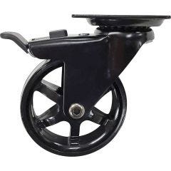 3" Black Swivel Caster W/Front Brake