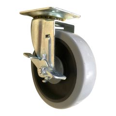 5" Thermoplastic Rubber Swivel Caster with Brake