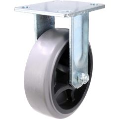6"x2" Thermo Plastic Rubber Gray - Rigid Caster