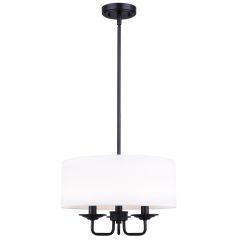 Eastbrook 3 Light Matte Black Chandelier