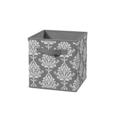 Fabric Drawer Gray Damask