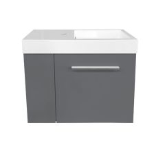 24" Mini Light Grey Wall Hung Vanity Combo