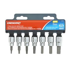 3/8 Inch Drive Hex Bit Socket Set Sae, 7 Piece