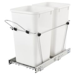 Chrome Steel Pull Out Waste/Trash Container With Soft Close