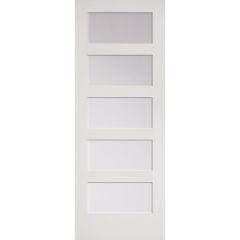 1-3/8" x 36" x 80" MDF 5 Lite Clear Panel