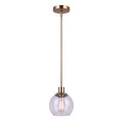 Landry Pendant, Gold with Clear Glass