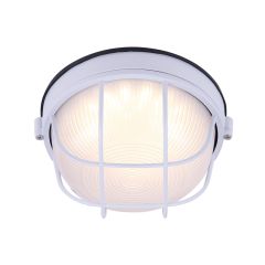 LED Round Outdoor Light, White with Acrylic