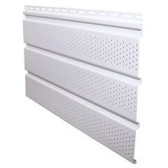 4" White Triple Vented Soffit