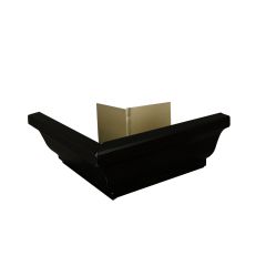 5" Black Aluminum K-Style Outside Gutter Corner