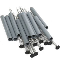 7" Black Aluminum Gutter Spikes-10/Pack