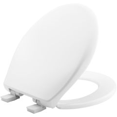 Round Plastic Toilet Seat In White with STA-TITE®