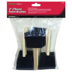 10 Piece 75mm Foam Brushes