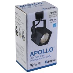 Apollo LED Track Light Head 3000 Kelvin Black