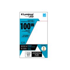 LED 7 Watt G25 Bulb Filament White 5000 Kelvin Dimmable