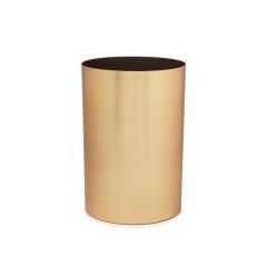 Metalla Matte Brass Trash Can