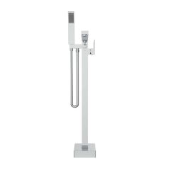 Floor Mounted Bath Filler with Handheld Shower In Chrome