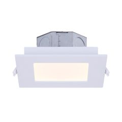 4" Recess Downlight Square - White