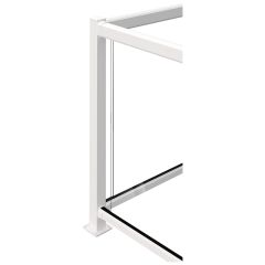 PROformance Glass Rail 42 x 48 White