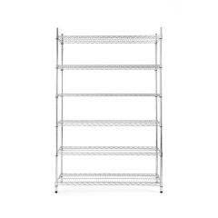 6 Tier Chrome Wire Shelving 48" x 18" x 72"