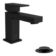 Quadrato Single Handle Lavatory Faucet-Matte Black