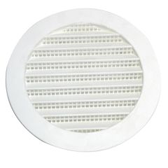 6" Plastic Round Mini Louvers White