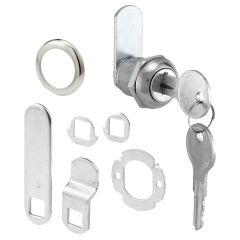 Mail Box Lock, Brass Finish, 5 Cams, 5 Pins, W/2 Keys