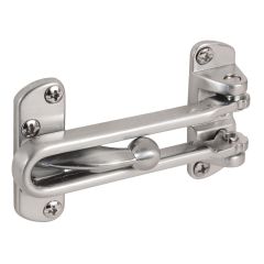Door Guard, Swing Loop Keeper, Brushed Chrome Finish