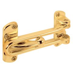 Door Guard, Swing Loop Keeper, Brass Finish