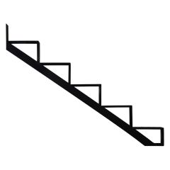 Aluminum 5 Step Black Stair Riser