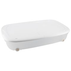 53 L Clear Under The Bed Tote with White Lid