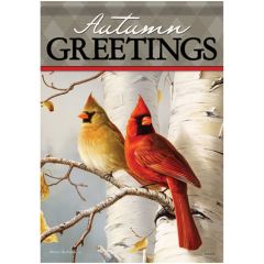 Cardinals and Birch Garden Flag