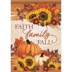 Faith Family Fall Garden Flag